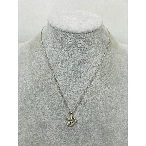 Avon Necklace Fish Pave Rhinestone Silver Tone 18" Figural Costume Jewelry - Picture 3 of 6